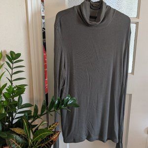 ATM Anthony Thomas Melillo Ribbed turtleneck in Heather Charcoal - Size Large